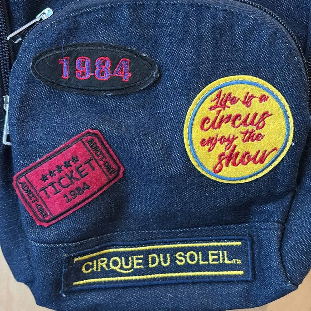 Cirque du Soleil Denim Backpack with Patches - Picture 4 of 5